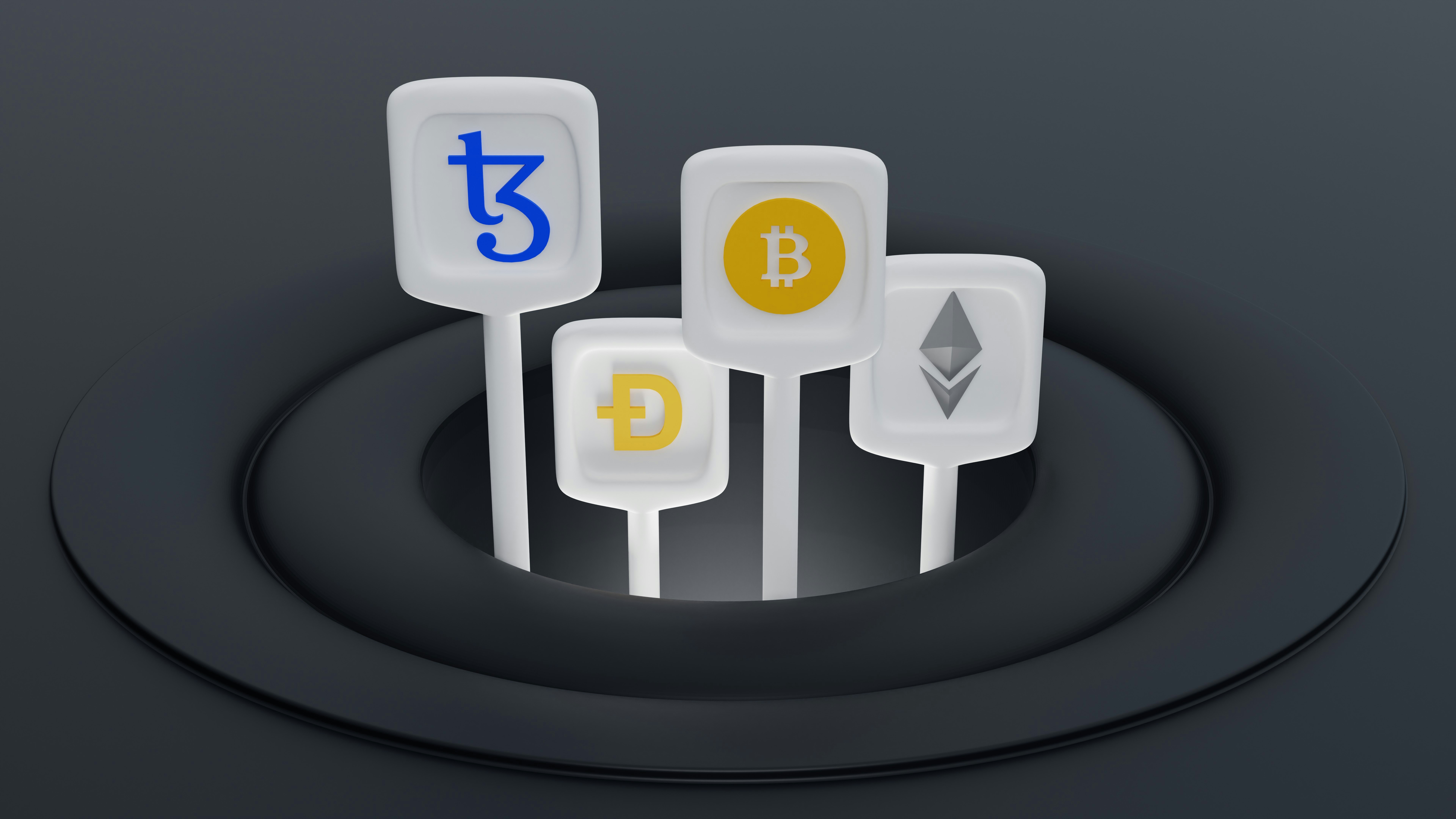 Ethereum, Bitcoin, Doge, etc